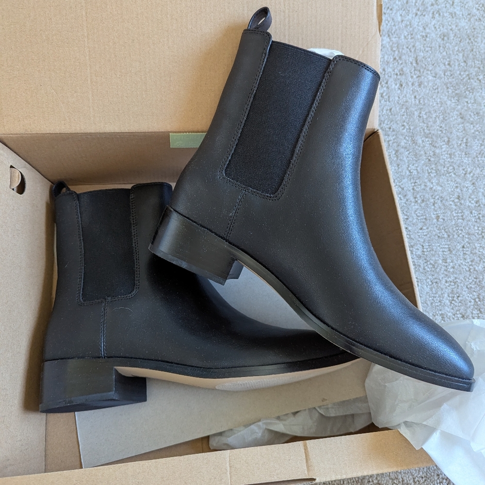J Crew Black Chelsea Boots